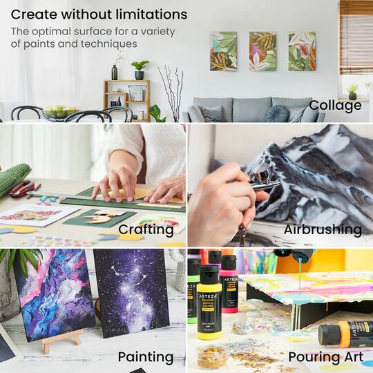 Arteza® White Canvas Panels, 14ct.